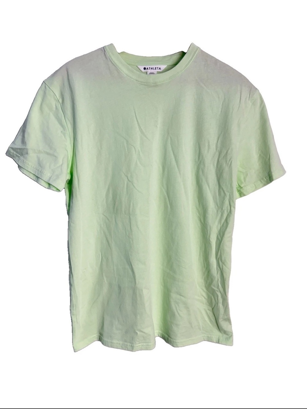 ATHLETA Women's Tee Tshirt Top‎ Green Neon Power Up Size Small
